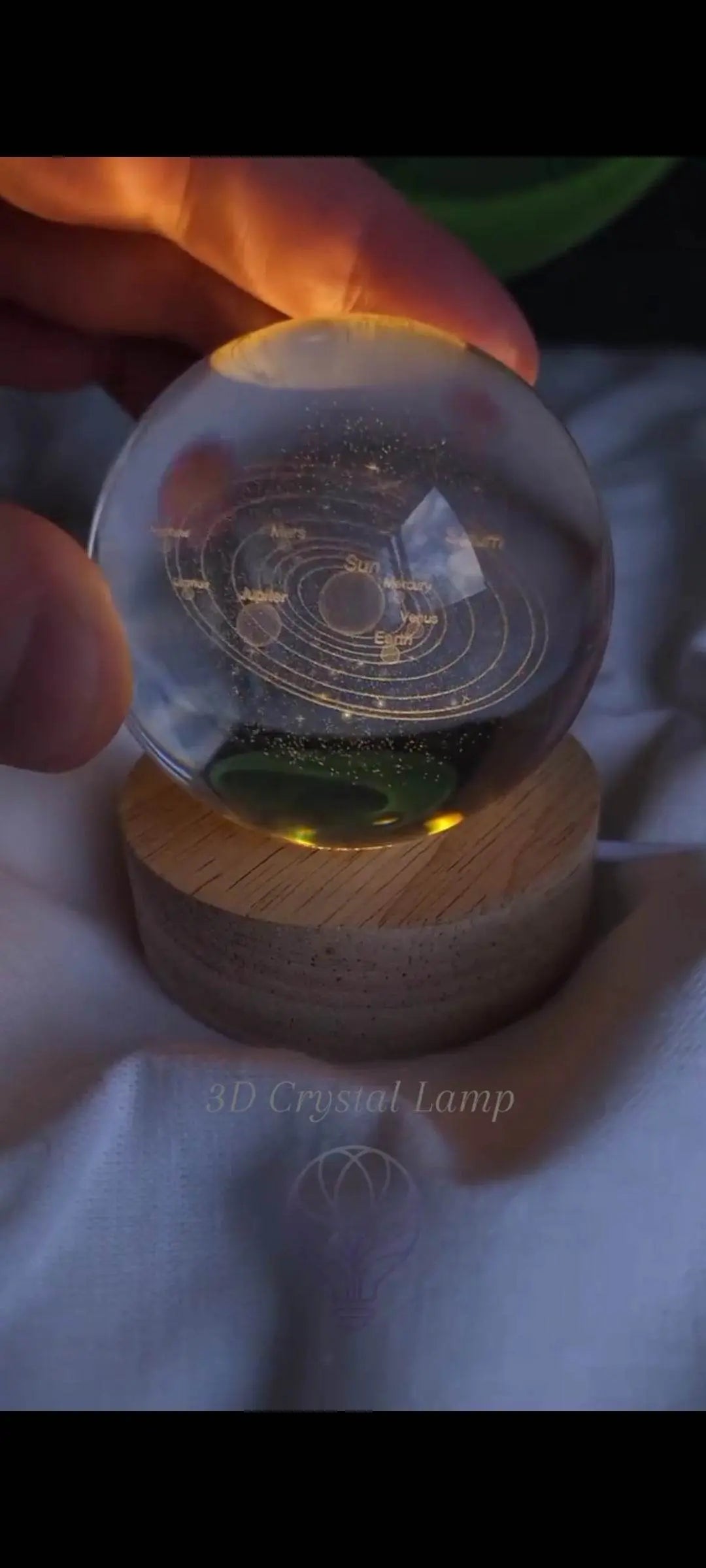 3D Galaxy Glass Ball Night Lamp - ZapKart