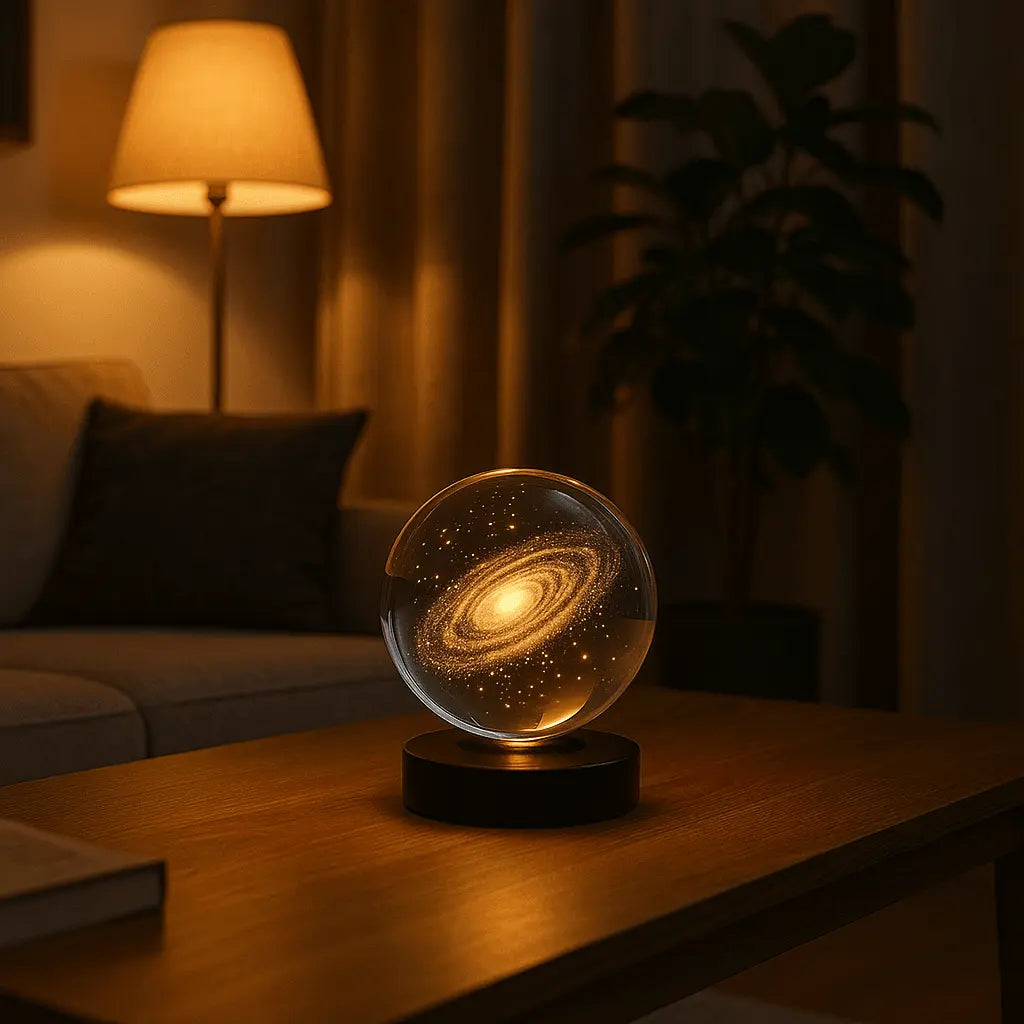 3D Galaxy Glass Ball Night Lamp - ZapKart