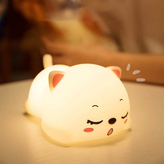 Cute Cat Animal Silicone Baby Night Light - ZapKart