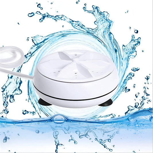 2In1 Mini Washing Machine Portable Rotating Ultrasonic Turbine Washer ZapKart