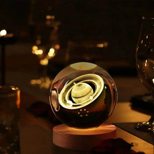 3D Galaxy Glass Ball Night Lamp - ZapKart