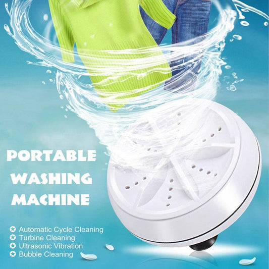 2In1 Mini Washing Machine Portable Rotating Ultrasonic Turbine Washer ZapKart